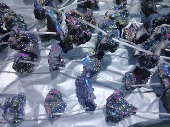 Crystal geode quartz stone pendant neckace 15mm each Rainbow druzy gems necklace making
Crystal geode quartz stone pendant neckace 15mm each Rainbow druzy gems necklace making