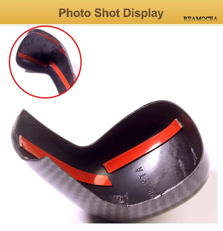 Reamocea Car Interior Carbon Fiber Texture Gear Shift Knob Frame Cover Trim Fit For Toyota Camry 2018 (11)