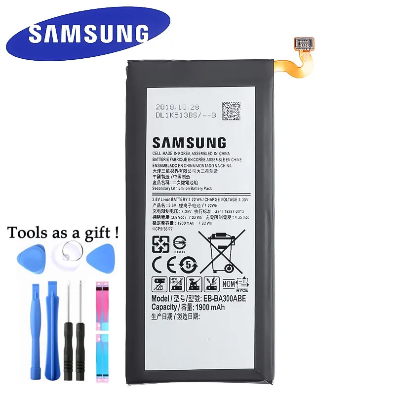 Original Top Quality Replacement Battery EB-BA300ABE For Samsung Galaxy A3 A300 SM-A300F SM-A300FU A3000 A3009 A300X 1900mAh
Original Top Quality Replacement Battery EB-BA300ABE For Samsung Galaxy A3 A300 SM-A300F SM-A300FU A3000 A3009 A300X 1900mAh