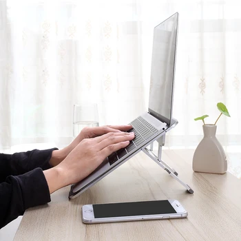 Height Adjustment Aluminum Alloy Folding Laptop Stand For Macbook Lenovo Asus Dell Portable Notebook Cooling Pad Bracket Holder
Height Adjustment Aluminum Alloy Folding Laptop Stand For Macbook Lenovo Asus Dell Portable Notebook Cooling Pad Bracket Holder
