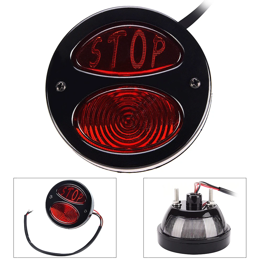 12V Motorcycle Modified Taillight LED Stop Lamp with Black Plating Shell and Red Cover suitable for Car / Motorcycle
12V Motorcycle Modified Taillight LED Stop Lamp with Black Plating Shell and Red Cover suitable for Car / Motorcycle