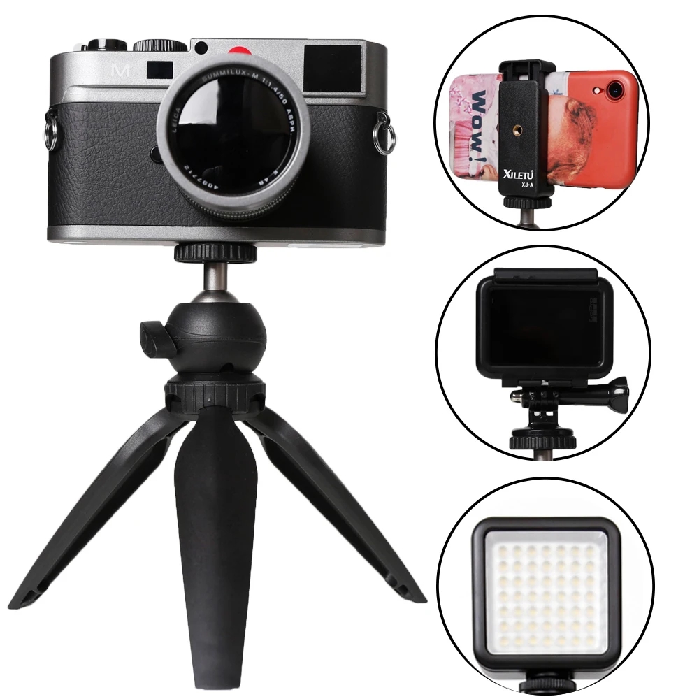 XILETU XS-20B Mini Phone Tripod Tabletop Smartphone Mount Clip Holder Stand w Detachable Ballhead for iPhone X/8/7 Plus Huawei
XILETU XS-20B Mini Phone Tripod Tabletop Smartphone Mount Clip Holder Stand w Detachable Ballhead for iPhone X/8/7 Plus Huawei