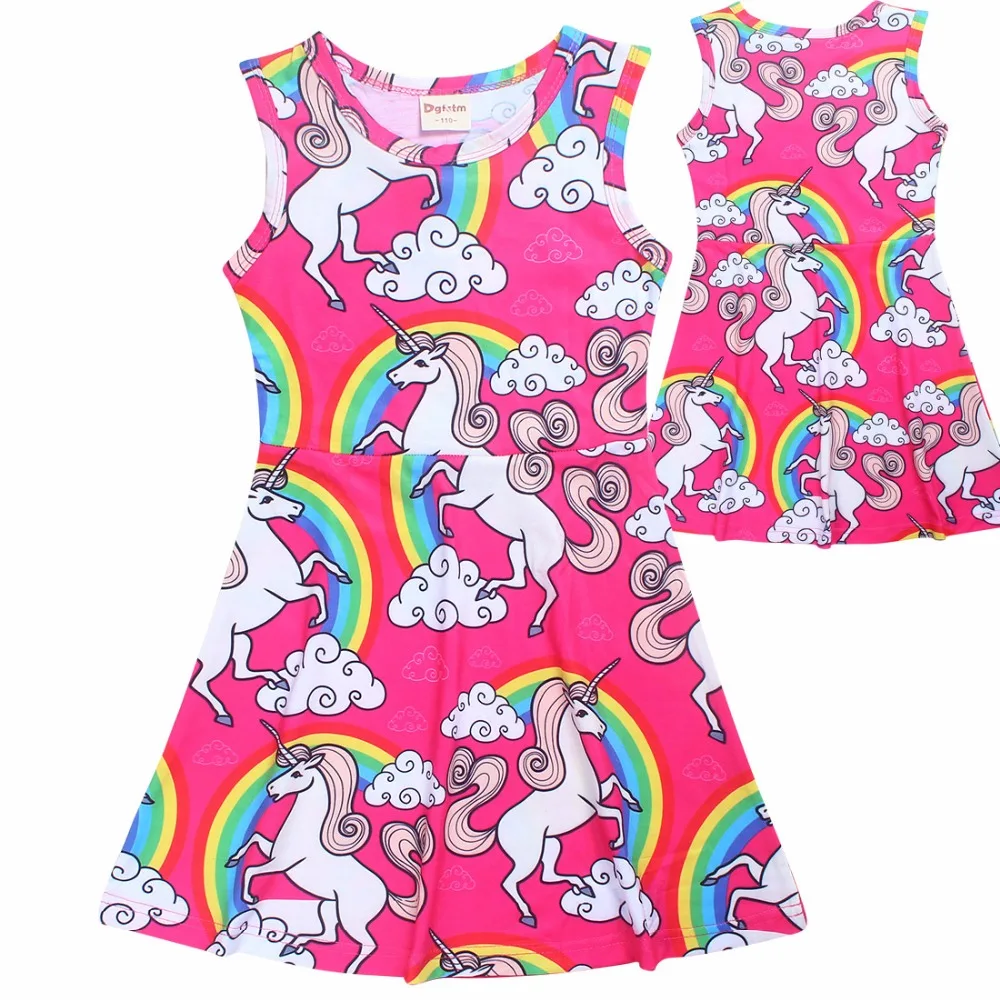 Girl Summer Sleeveless Dress Princess Party O Neck Rainbow Unicorn Printed Full Print Dresses Kids Children Outwear Clothing
Girl Summer Sleeveless Dress Princess Party O Neck Rainbow Unicorn Printed Full Print Dresses Kids Children Outwear Clothing