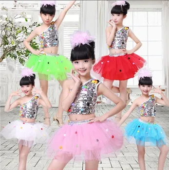 Children's sequined jazz dress, Pengpeng skirt, dance gauze skirt, girl's modern dance dress kindergarten
Children's sequined jazz dress, Pengpeng skirt, dance gauze skirt, girl's modern dance dress kindergarten