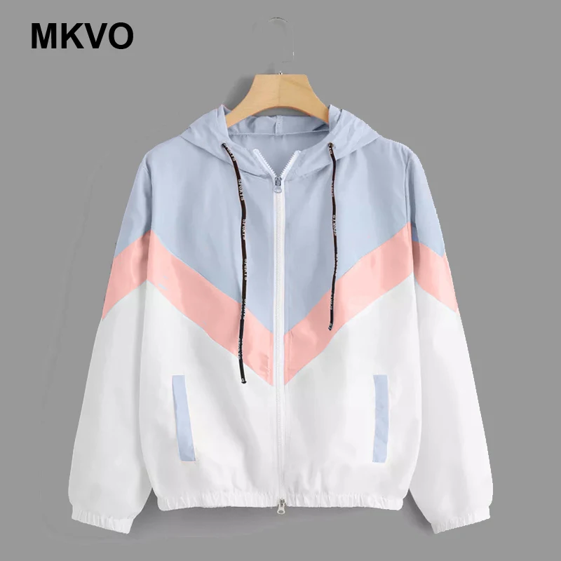 Spring Autumn Fashion Hooded Tricolor Windbreaker Jacket Zipper Pockets Casual Long Sleeves Feminino Coats Outwear high quality
Spring Autumn Fashion Hooded Tricolor Windbreaker Jacket Zipper Pockets Casual Long Sleeves Feminino Coats Outwear high quality