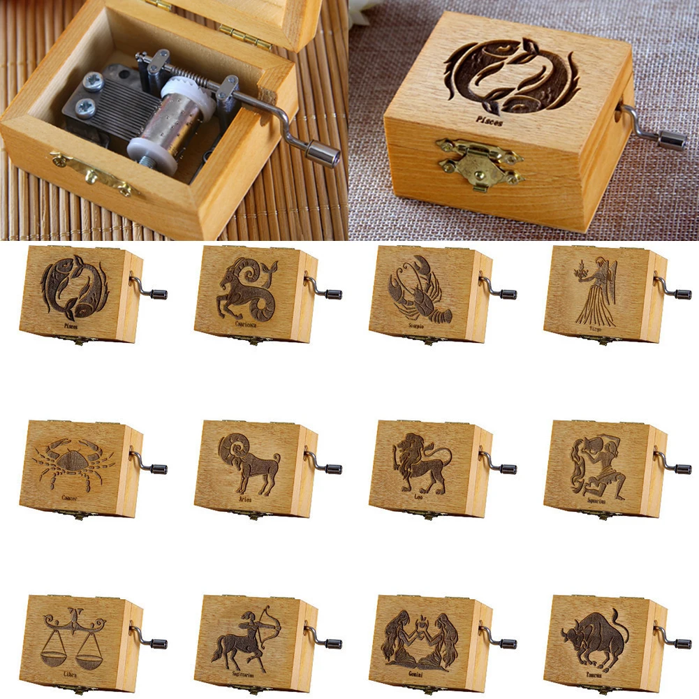 12 Constellation Wood Music Box Children Musical Hand Instrument Music Boxes Christmas Birthday Best Gift Toy Home Decoration
12 Constellation Wood Music Box Children Musical Hand Instrument Music Boxes Christmas Birthday Best Gift Toy Home Decoration