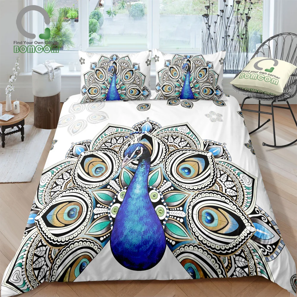BOMCOM 3D Digital Printing Colorful Fashion Art with Peacock Pattern Bedding Set Animal Print Duvet Cover Set 100% Microfiber
BOMCOM 3D Digital Printing Colorful Fashion Art with Peacock Pattern Bedding Set Animal Print Duvet Cover Set 100% Microfiber