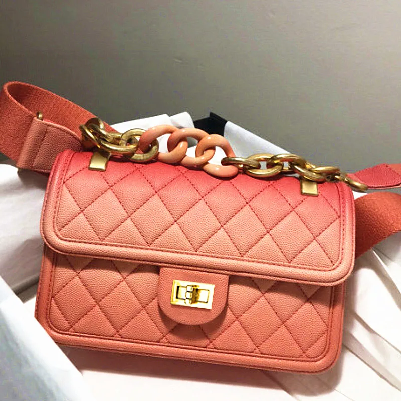 2019 Early Spring Gradient Color Rhombic Thick Chain Bags Wide Shoulder Strap Cover Bag Shoulder Messenger Bags Leather Handbags
2019 Early Spring Gradient Color Rhombic Thick Chain Bags Wide Shoulder Strap Cover Bag Shoulder Messenger Bags Leather Handbags