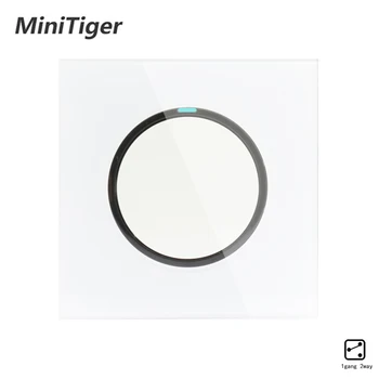 Minitiger 2019 New Arrival 1 Gang 2 Way Random Click On / Off Wall Light Switch With LED Indicator Crystal Glass Panel
Minitiger 2019 New Arrival 1 Gang 2 Way Random Click On / Off Wall Light Switch With LED Indicator Crystal Glass Panel