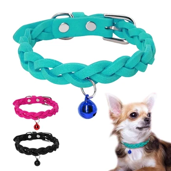 5pcs Suede Leather Small Dog Cat Collar Adjustable Pet Puppy Kitten Bell Collars For Chihuahua Yorkshire Teddy Pink XS S M
5pcs Suede Leather Small Dog Cat Collar Adjustable Pet Puppy Kitten Bell Collars For Chihuahua Yorkshire Teddy Pink XS S M