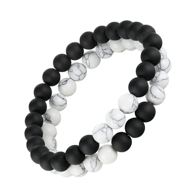 Wholesale Couples Distance Bracelet Classic Natural Stone White and Black Yin Yang Beaded Bracelets for Men Women Best Friend
Wholesale Couples Distance Bracelet Classic Natural Stone White and Black Yin Yang Beaded Bracelets for Men Women Best Friend