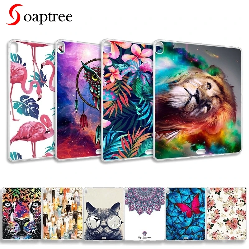 

Pinted Cover Case For Apple iPad Pro 12.9 2018 Case Silicon Soft TPU Tablet Computer Absorption Bumper For iPadPro 12.9 Bags