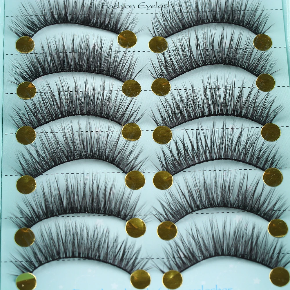 10 Pairs Handmade Lashes Extensions Natural Long False Eyelashes 3D Faux Mink Hair False Eyelashes Cross Cilios Maquiagem
10 Pairs Handmade Lashes Extensions Natural Long False Eyelashes 3D Faux Mink Hair False Eyelashes Cross Cilios Maquiagem