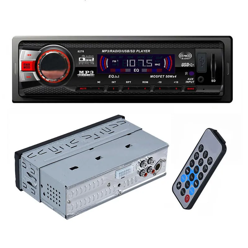 

In Dash Car Bluetooth FM AM Player Audio Stereo MP3 Aux Input Receiver with SD USB Preset 18 Station High Quality Car MP3 Player