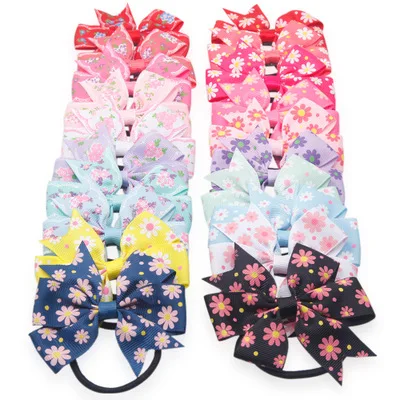 20pcs Girls Hair Rope Ribbon Bow With Elastic Headband Hair band windmill Pattern Children Hair Bow Tie Flower Print Bows
20pcs Girls Hair Rope Ribbon Bow With Elastic Headband Hair band windmill Pattern Children Hair Bow Tie Flower Print Bows