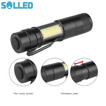 SOLLED Outdoor Mini Portable Mini Strong Telescopic Zoom Light Flashlight LED Clip Penlight Torch Light Lamp AA battery
SOLLED Outdoor Mini Portable Mini Strong Telescopic Zoom Light Flashlight LED Clip Penlight Torch Light Lamp AA battery
