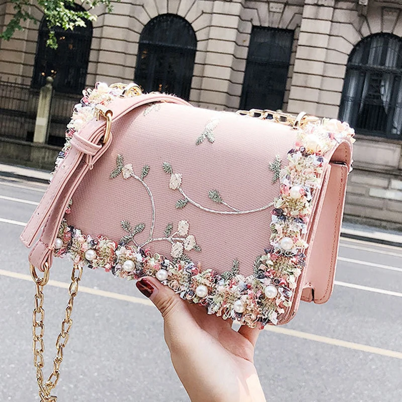 Flower Pearl Women Shoulder Bag Leather Messenger Bags Women Chain Handbag Ladies Flap Crossbody Bag sac a main femme WBS579
Flower Pearl Women Shoulder Bag Leather Messenger Bags Women Chain Handbag Ladies Flap Crossbody Bag sac a main femme WBS579