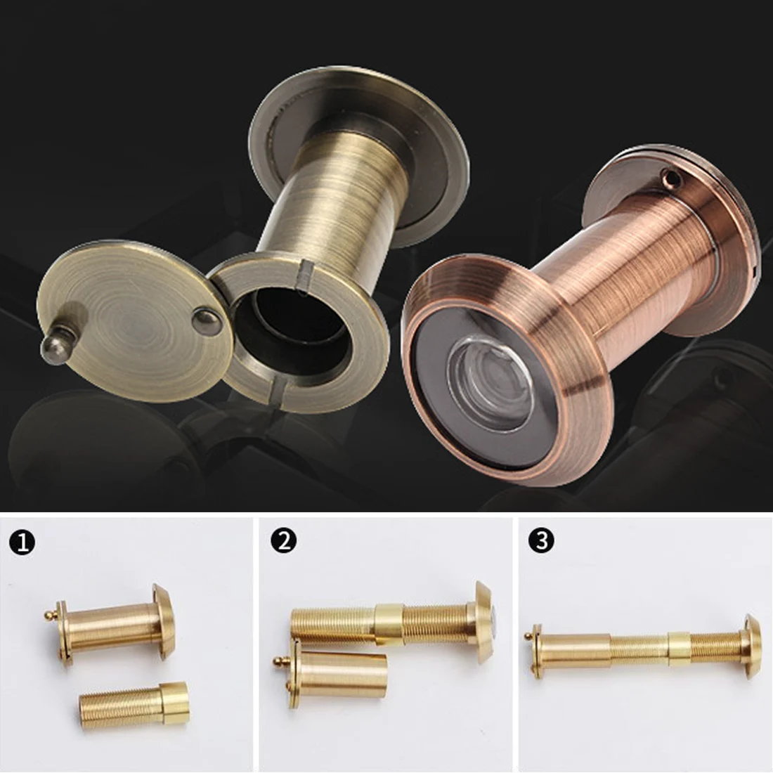 Wide Viewing Angle Peephole Security Door Viewers Hole Hidden Peephole Adjustable Glass Lens Hardware Tools 200 Degree
Wide Viewing Angle Peephole Security Door Viewers Hole Hidden Peephole Adjustable Glass Lens Hardware Tools 200 Degree