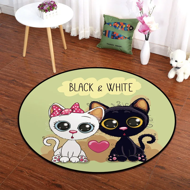 Black And White Cat Rugs&Carpets For Kids Baby Home Living Room Round Large Love Bedroom WC Parlor Hallway Door Floor Bath Mats
Black And White Cat Rugs&Carpets For Kids Baby Home Living Room Round Large Love Bedroom WC Parlor Hallway Door Floor Bath Mats