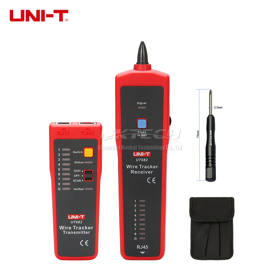 UNI-T Wire Tracker Tester UT682 Circuit RJ11 RJ45 Telephone Wires Tracking Line Finder LAN Cable Testing Tool Network Detector
UNI-T Wire Tracker Tester UT682 Circuit RJ11 RJ45 Telephone Wires Tracking Line Finder LAN Cable Testing Tool Network Detector