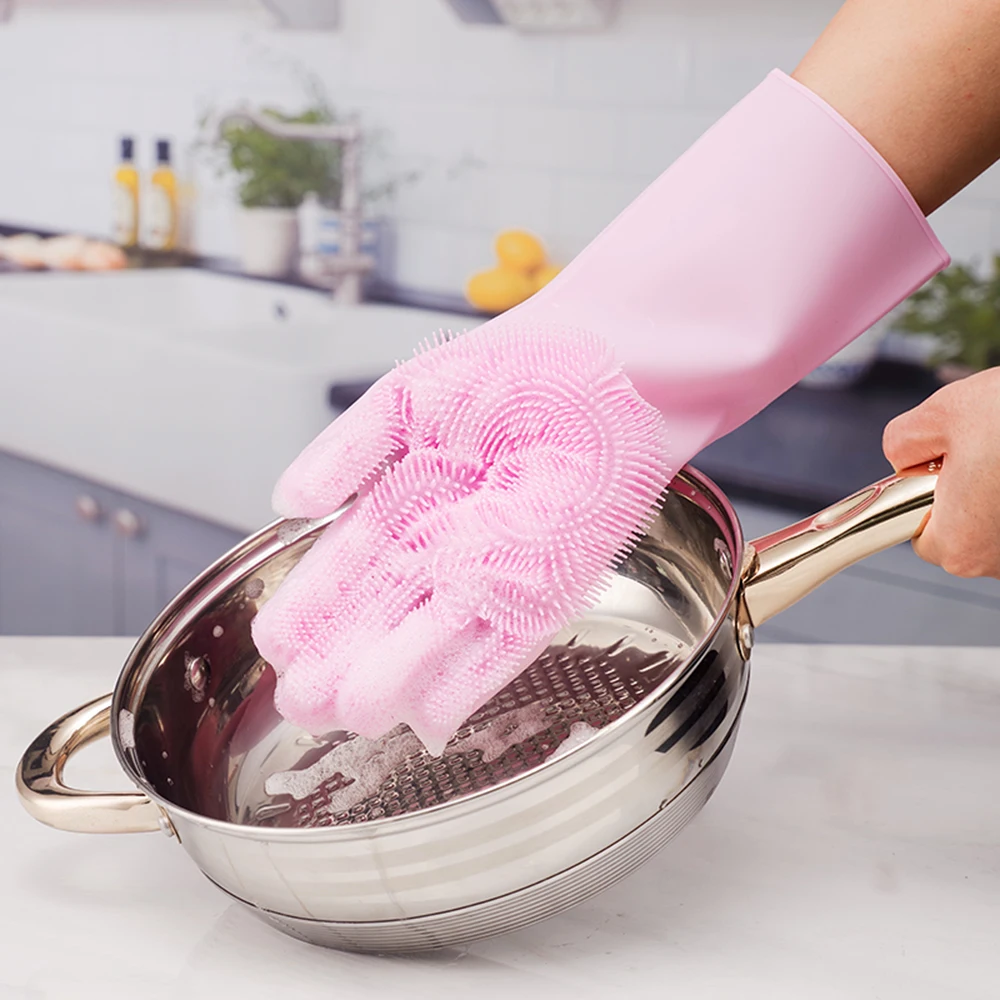 Dish Washing Gloves Silicone Scrubber Cleaning Gloves Heat Resistant Easy Household Magic Silicone Gloves For Washing Kitchen
Dish Washing Gloves Silicone Scrubber Cleaning Gloves Heat Resistant Easy Household Magic Silicone Gloves For Washing Kitchen