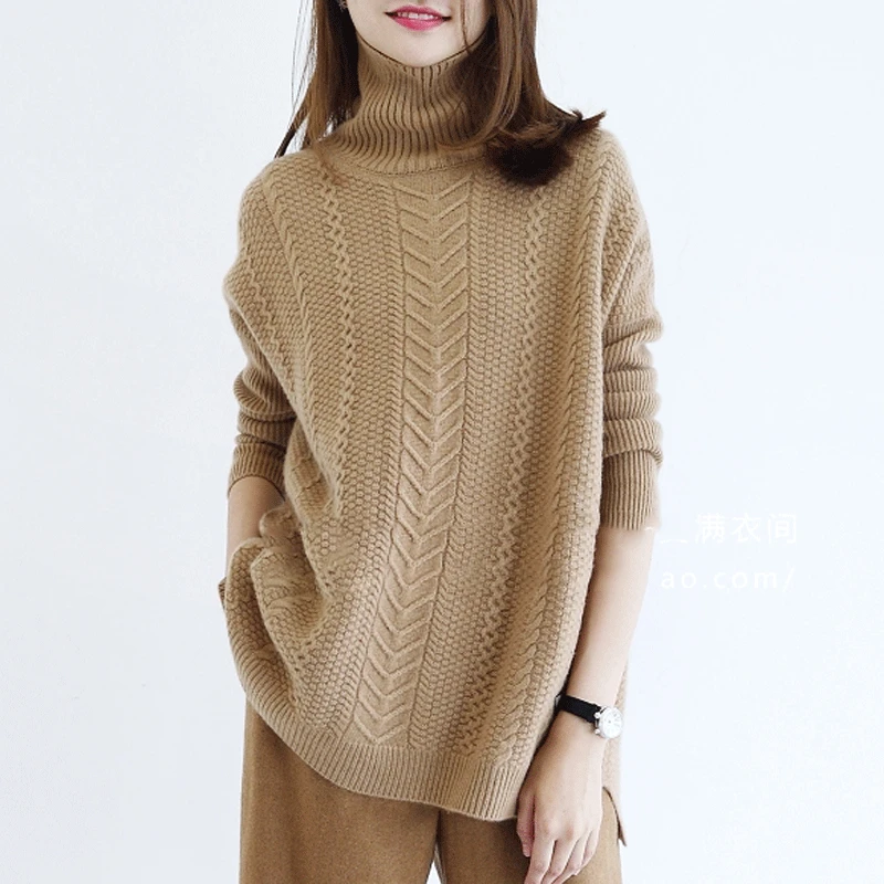 High Quality Twist Women Sweater New Turtleneck Pullover Winter Tops Solid Thick Loose Cashmere Sweater Autumn Female Sweater
High Quality Twist Women Sweater New Turtleneck Pullover Winter Tops Solid Thick Loose Cashmere Sweater Autumn Female Sweater