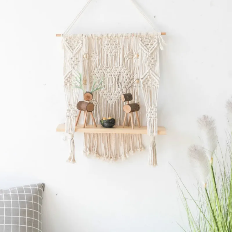 Macrame Wall Hanging Shelf Hand Woven Basket Plant Holder Decoracion Hogar Hanging Planter Tiestos
Macrame Wall Hanging Shelf Hand Woven Basket Plant Holder Decoracion Hogar Hanging Planter Tiestos
