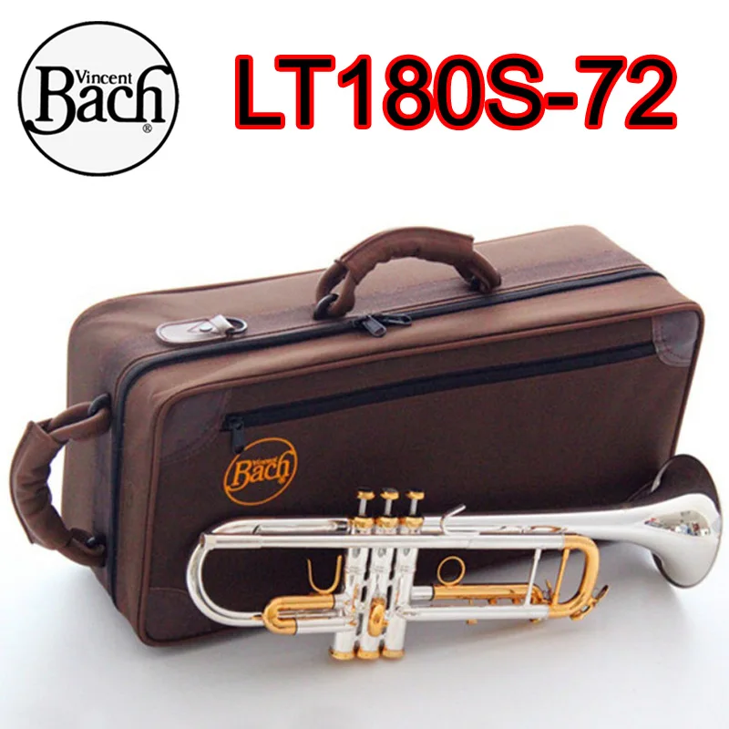 Bach Stradivarius Professional Bb Trumpet LT180S-72 Silver Plated Gold Keys Instrumentos Musicales Profesionales Mouthpiece
Bach Stradivarius Professional Bb Trumpet LT180S-72 Silver Plated Gold Keys Instrumentos Musicales Profesionales Mouthpiece