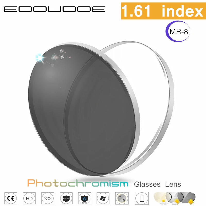 1.61 Index Single Vision Aspheric Photochromic Lens MR-8 Prescription Myopia Presbyopia Eye Glasses Lens Anti-Radiation
1.61 Index Single Vision Aspheric Photochromic Lens MR-8 Prescription Myopia Presbyopia Eye Glasses Lens Anti-Radiation