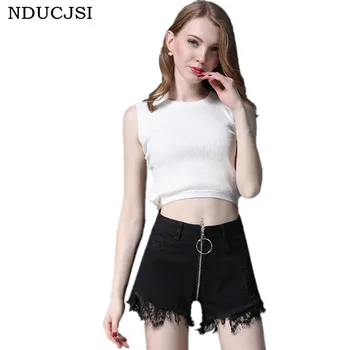 NDUCJSI Summer New Streetwear Style Ring Zipper Denim Shorts Women's Burr Lace Sexy Hot Shorts High Waist Black Shorts
NDUCJSI Summer New Streetwear Style Ring Zipper Denim Shorts Women's Burr Lace Sexy Hot Shorts High Waist Black Shorts
