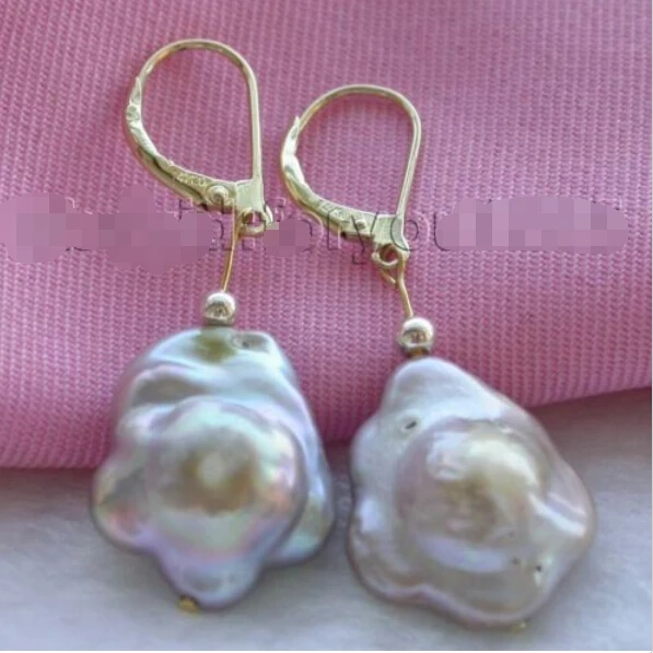 A Genuine Natural 16mm Purple reborn keshi Flower Pearl Earrings Dangle 14k #f1563
A Genuine Natural 16mm Purple reborn keshi Flower Pearl Earrings Dangle 14k #f1563