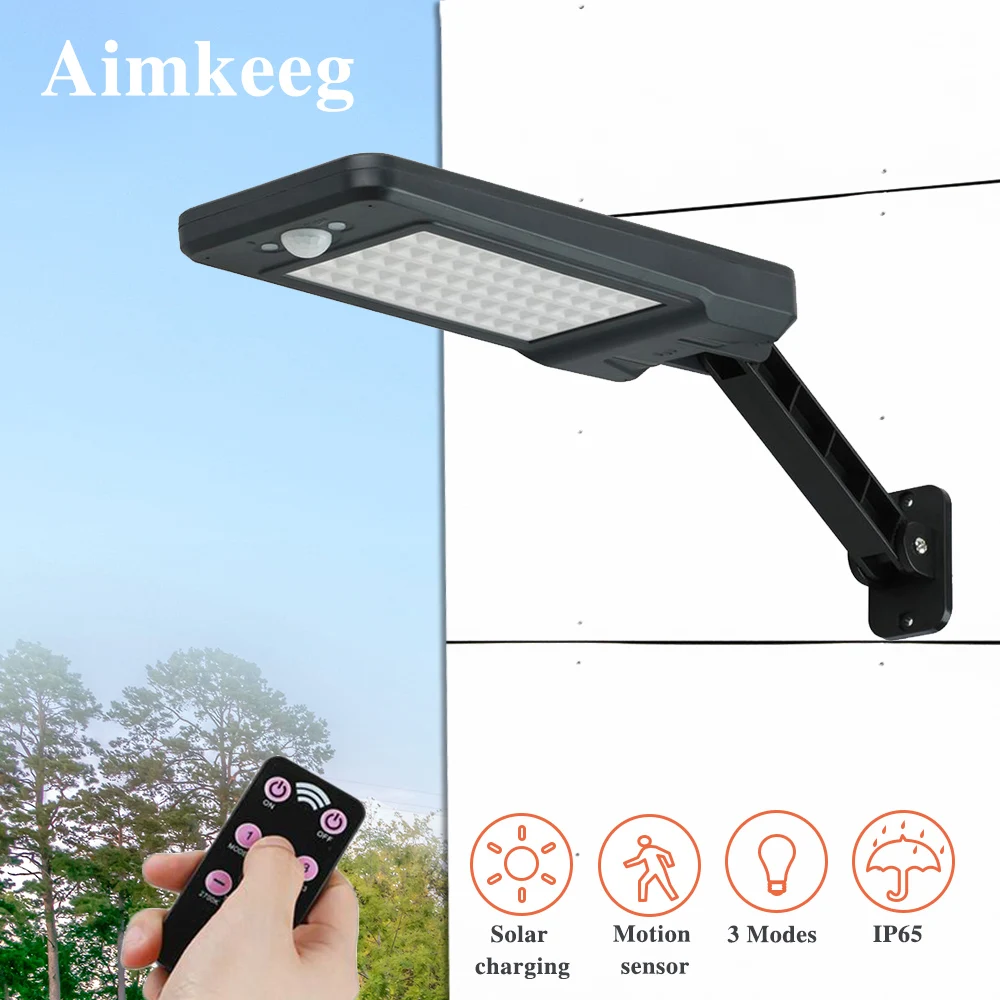 60LEDs Super Bright Solar WallLight PIR Motion Sensor Wall Lamp Outdoor IP65 Waterproof Solar Powered Lamp with Remote Control
60LEDs Super Bright Solar WallLight PIR Motion Sensor Wall Lamp Outdoor IP65 Waterproof Solar Powered Lamp with Remote Control