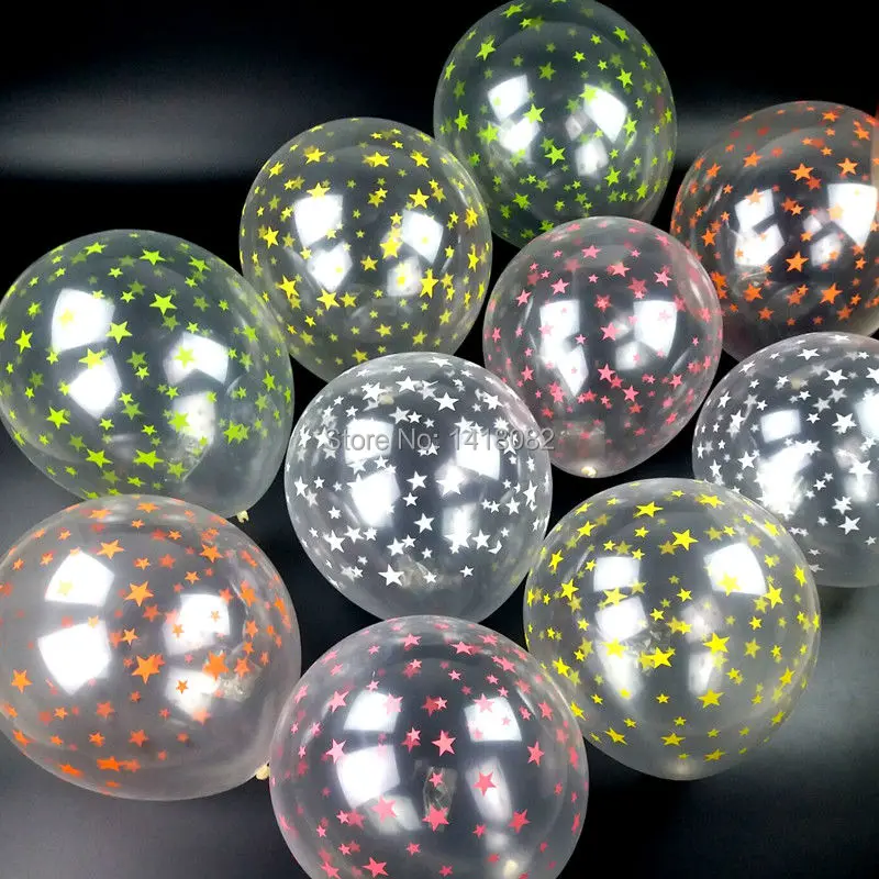 50pcs/lot transparent printing stars balloon12inch 2.8g round latex balloon for Christmas children toy balloons 
50pcs/lot transparent printing stars balloon12inch 2.8g round latex balloon for Christmas children toy balloons