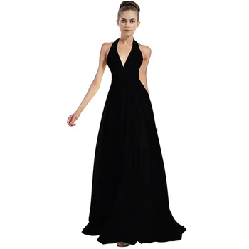 2019 Sexy Deep V Neck Halter Dress for Evening Party Women High Waist Pleated Floor Length Dress Ladies Backless Formal Dress
2019 Sexy Deep V Neck Halter Dress for Evening Party Women High Waist Pleated Floor Length Dress Ladies Backless Formal Dress