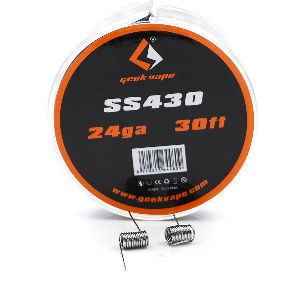 2pack/lot Geekvape SS430 Wire Standard Wire 30ft 24ga 26ga for Electronic Cigarette RDA RTA RDTA Atomizer Tank DIY Coils
2pack/lot Geekvape SS430 Wire Standard Wire 30ft 24ga 26ga for Electronic Cigarette RDA RTA RDTA Atomizer Tank DIY Coils