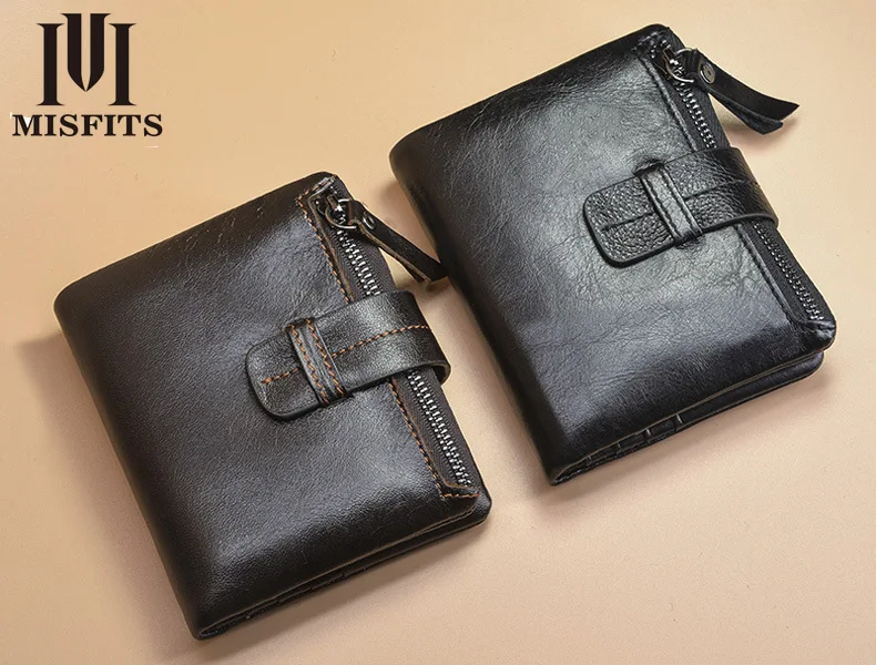 MISFITS Genuine Leather Wallets Men Wallets Clutch Fashion Short Coin Purse Vintage Wallet Cowhide Leather Card Holder Coin Bag 
MISFITS Genuine Leather Wallets Men Wallets Clutch Fashion Short Coin Purse Vintage Wallet Cowhide Leather Card Holder Coin Bag