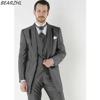 wedding tuxedo for men suits gray 3 piece suit 2020 custom made groom wear
wedding tuxedo for men suits gray 3 piece suit 2020 custom made groom wear