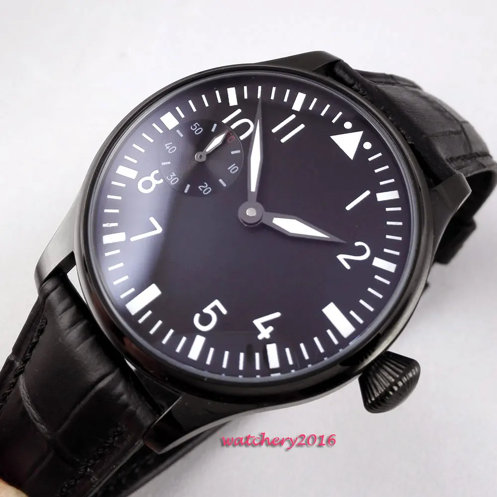 44mm parnis black dial pvd case stainless steel case Luminous leather strap 17 jewels 6497 Hand Winding movement Men's Watch
44mm parnis black dial pvd case stainless steel case Luminous leather strap 17 jewels 6497 Hand Winding movement Men's Watch