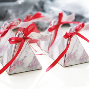 100pcs Creative Triangular Pyramid Marble Style Wedding Favors Candy Box Party Supplies Bomboniera Chocolate Box Gift Box
100pcs Creative Triangular Pyramid Marble Style Wedding Favors Candy Box Party Supplies Bomboniera Chocolate Box Gift Box