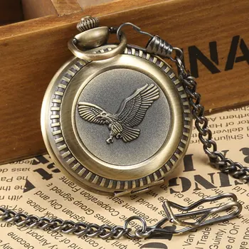 2020 Vintage Eagle Pattern 55mm Big Dial Quartz Pocket Watch Men Yellow Glass FOB Waist Chain Watch Women Gifts Relogio de bolso
2020 Vintage Eagle Pattern 55mm Big Dial Quartz Pocket Watch Men Yellow Glass FOB Waist Chain Watch Women Gifts Relogio de bolso