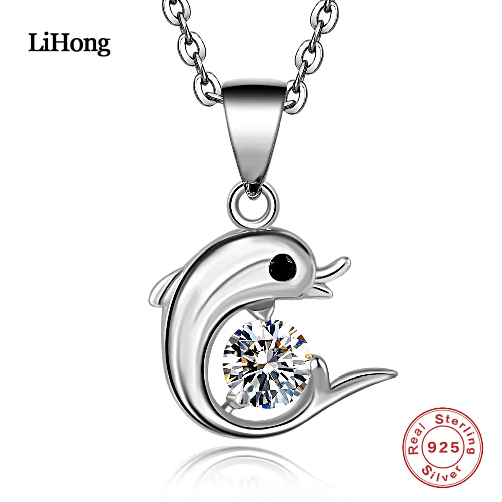 Cute Dolphin Pendant 100% 925 Sterling Silver Necklace Charm Cubic Zirconia for Women Christmas Gift
Cute Dolphin Pendant 100% 925 Sterling Silver Necklace Charm Cubic Zirconia for Women Christmas Gift