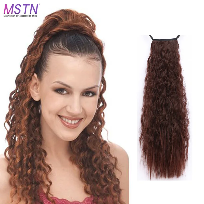 MSTN 22-Inch Curly Hair Extended Long Ponytail Clip Hair Long Ponytail Wig Heat-Resistant Synthetic Hair Tail Clip Headwear
MSTN 22-Inch Curly Hair Extended Long Ponytail Clip Hair Long Ponytail Wig Heat-Resistant Synthetic Hair Tail Clip Headwear