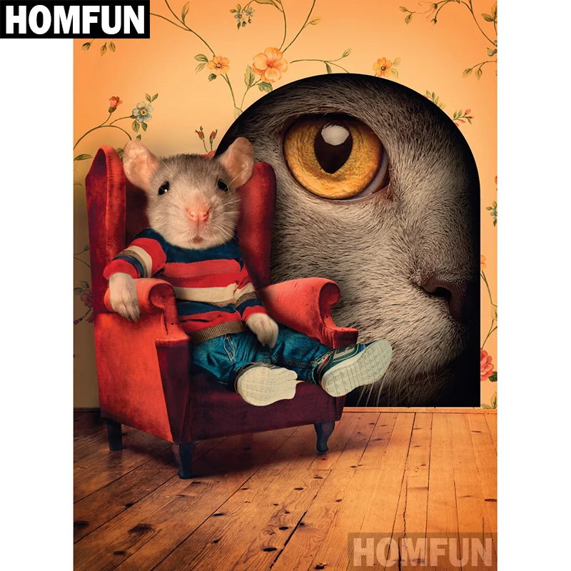 HOMFUN DIY Diamond Painting "Mouse cat" Full Drill Square Round Diamond Embroidery 5D Cross Stitch Decoration Home A06868
HOMFUN DIY Diamond Painting "Mouse cat" Full Drill Square Round Diamond Embroidery 5D Cross Stitch Decoration Home A06868