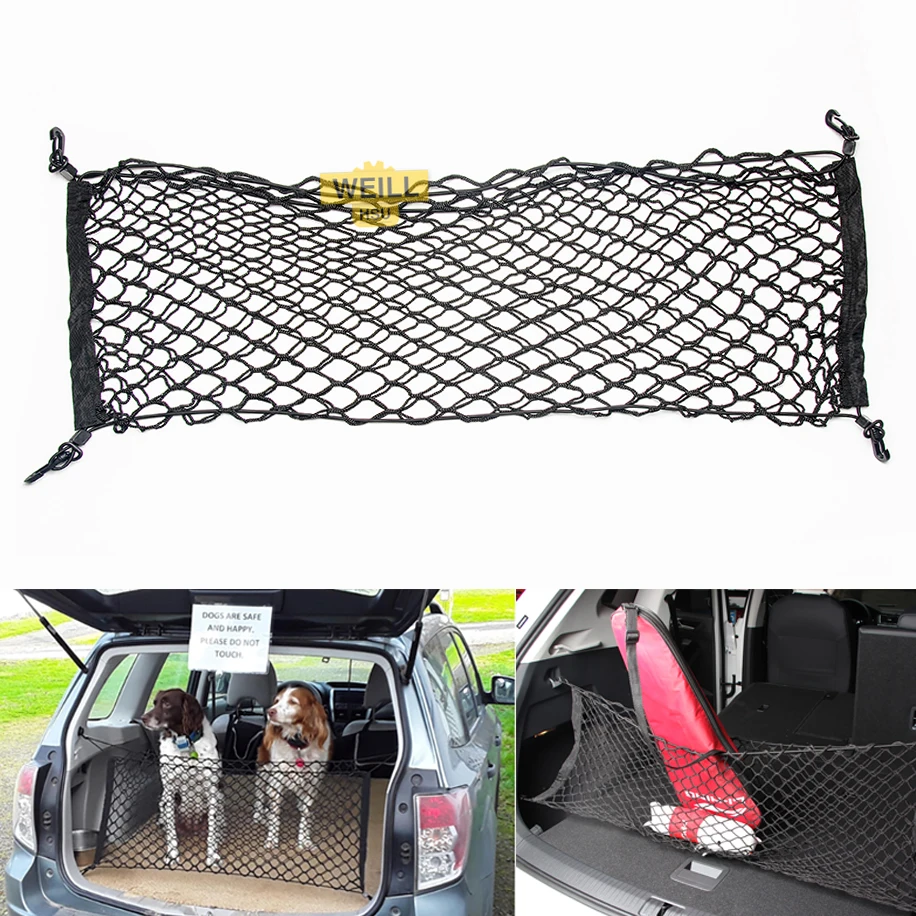 4 Hooks Black Stretchable 90 x 30 cm Car Back Seat Rear Trunk Elastic String Mesh Bag Storage Net
4 Hooks Black Stretchable 90 x 30 cm Car Back Seat Rear Trunk Elastic String Mesh Bag Storage Net