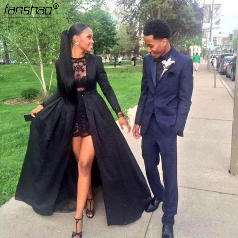 Two Pieces Long Sleeves Floor Length Jacket Black Lace Evening Dresses Long Red Carpet Celebrity Maxi Prom Party Gowns-in Evenin
Two Pieces Long Sleeves Floor Length Jacket Black Lace Evening Dresses Long Red Carpet Celebrity Maxi Prom Party Gowns-in Evenin
