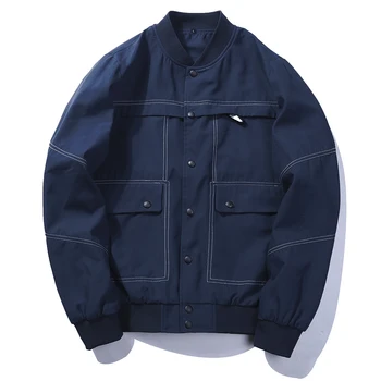 Autumn Winter Nice New Style Men Long Sleeve Jacket Fashion Streets Multi-pocket Jacket Coat With Zipper Black Blue
Autumn Winter Nice New Style Men Long Sleeve Jacket Fashion Streets Multi-pocket Jacket Coat With Zipper Black Blue
