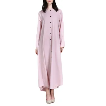 Muslim Women Dress Kimono Islamic Pure Color Ankle-Length O-Neck Long Sleeves Button Plus Size Middle East Long Dress
Muslim Women Dress Kimono Islamic Pure Color Ankle-Length O-Neck Long Sleeves Button Plus Size Middle East Long Dress