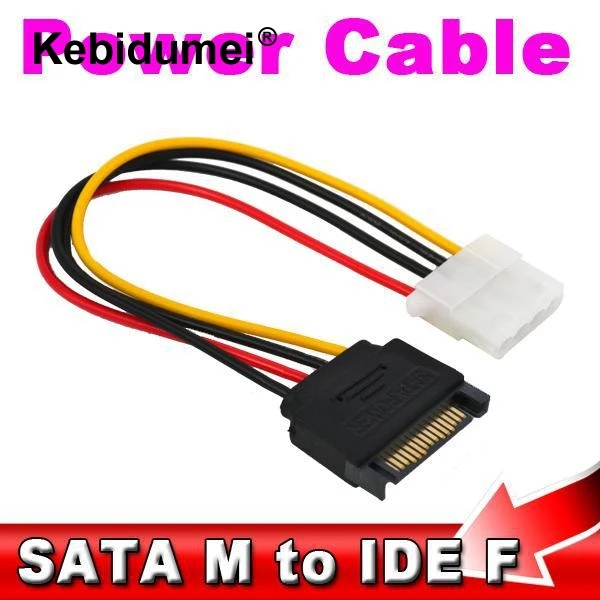 15 Pin SATA Male to Molex IDE 4 Pin Female Adapter Extension Power Cable IDE to Serial Motherboard ATA Computer HDD hard disk
15 Pin SATA Male to Molex IDE 4 Pin Female Adapter Extension Power Cable IDE to Serial Motherboard ATA Computer HDD hard disk
