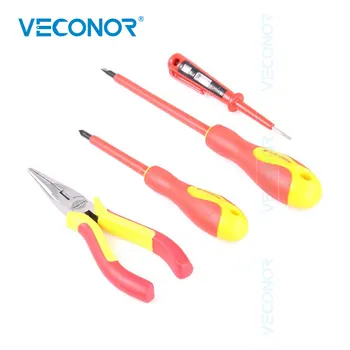 4 Pieces VDE Electricians Screwdriver Set Insulated Tool Electricity Tester Pen Slotted Phillips Screwdrivers Long Nose Plier
4 Pieces VDE Electricians Screwdriver Set Insulated Tool Electricity Tester Pen Slotted Phillips Screwdrivers Long Nose Plier