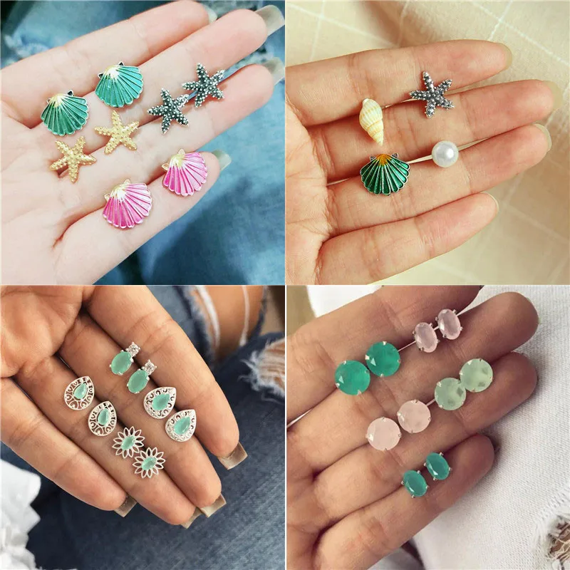 Modyle Boho Shell Starfish Conch Earrings for Women Boucle D'oreille Jewelry Bohemian Stud Earring Set Droplets Brincos
Modyle Boho Shell Starfish Conch Earrings for Women Boucle D'oreille Jewelry Bohemian Stud Earring Set Droplets Brincos